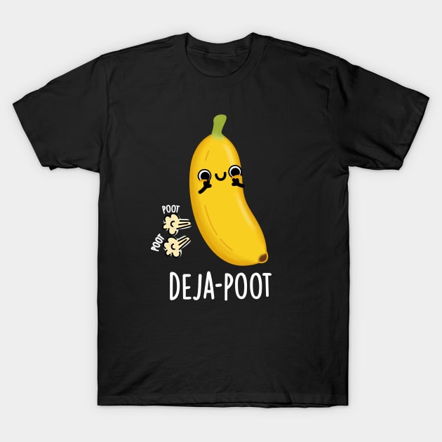 Deja-poot Cute Banana Double Fart Pun T-Shirt by punnybone